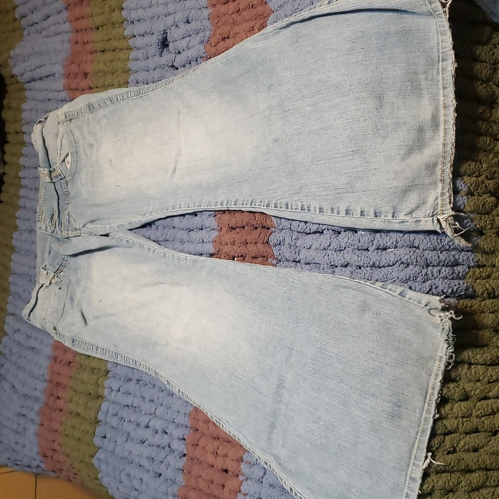 YMI flare leg blue jeans, used, as is